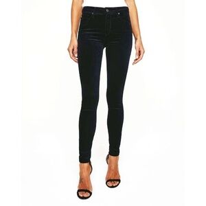 Ag Adriano Goldschmied Modal black velvet‎ skinny pants size 28